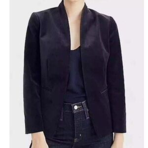 J Crew Velvet Navy Blazer, 0P